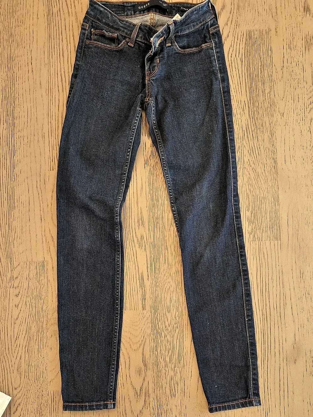 GUESS Power Skinny Low Jeans in Blue Waist 24